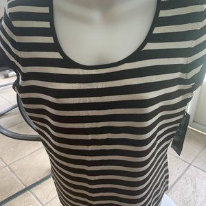 NWT Jones New York Collection Brown and White Casual Top-Size M